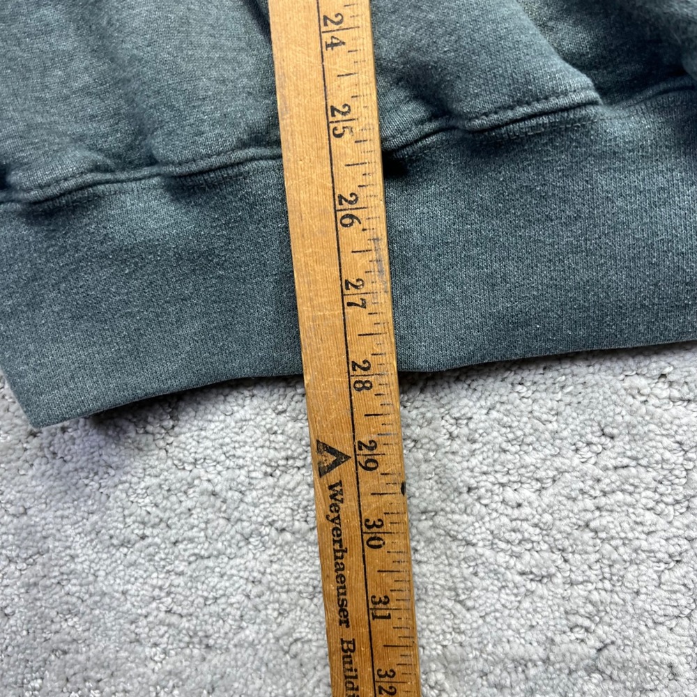 VINTAGE 90s Russell Athletic‎ Sweatshirt XL Grey Faded Blank 1/4 Zip Pullover - Picture 12 of 14